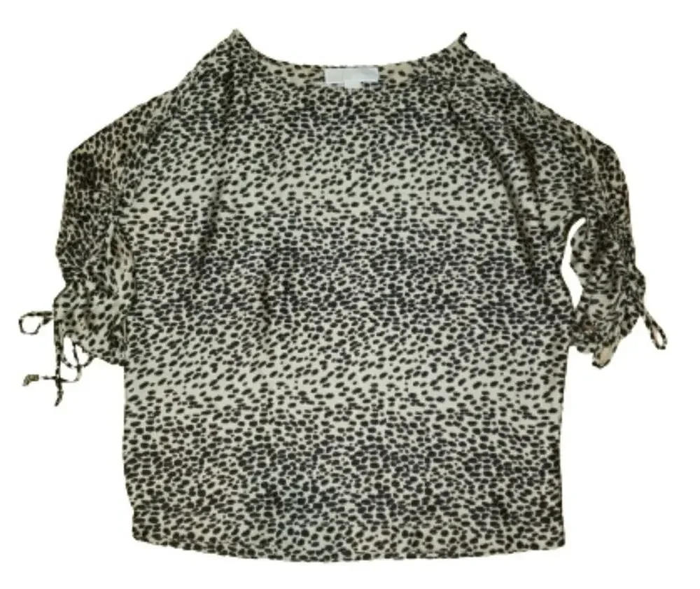Michael Kors Women's SM cheetah print blouse